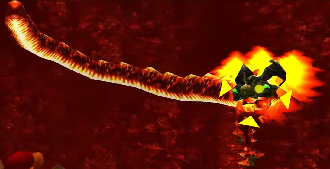 Volvagia, the lava dragon boss of the Fire Temple