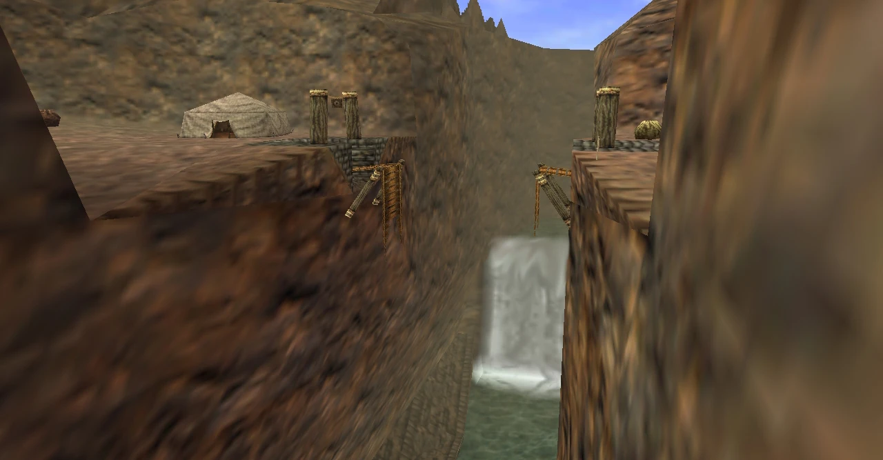 Gerudo Valley canyon bridge