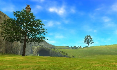 Ocarina of Time 3D in-game screenshot showing the remastered visuals